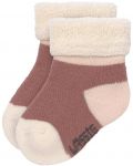 Бебешки чорапи Lassig - 0-4 месеца, бели-розови, 3 чифта - 2t