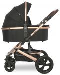 Бебешка количка с твърд кош Lorelli - Boston, Black - 4t