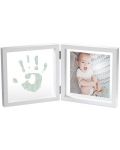 Бебешки отпечатък Baby Art - My Baby Style, със снимка (бяла рамка и прозрачно паспарту) - 1t