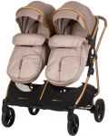 Бебешка количка за близнаци Chipolino - Дуо Смарт, златно бежово - 7t