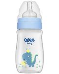 Бебешко шише Wee Baby Classic Plus, 250 ml, син динозавър - 1t