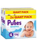 Бебешки пелени Pufies Sensitive 4, 9-14 kg, 176 броя - 1t