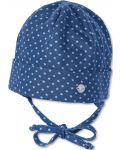 Бебешка шапка с UV 30+ защита Sterntaler - На звезди, 39 cm, 3-4 месеца, синя - 1t