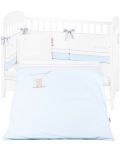 Бебешки спален комплект KikkaBoo Dream Big - 6 части, син, 60 x 120 cm - 1t