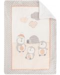 Бебешко одеяло с шерпа Kikka Boo - Pingui Family, 110 x 140 cm, бежово - 1t