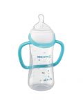 Бебешка бутилка с дръжки Bebe Confort Easy Clip Premium - 270 ml, синя - 1t