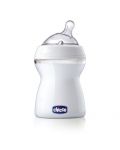 Бебешко шише Chicco - Natural Feeling, силиконов биберон, 2 капки, 250 ml - 1t