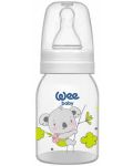 Бебешко шише Wee Baby Classic - 125 ml, бяло с коала - 1t