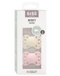 Биберони Bibs - Infinity, Ivory-Blossom, силиконови, 6-18 месеца, 2 броя - 2t
