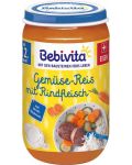 Био ястие Bebivita - Телешко с ориз и зеленчуци, 250 g - 1t