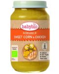 Био ястие Babybio - Сладка царевица и пилешко месо, 200 g - 1t