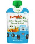 Био пюре Pumpkin Organics - Пауч с тиква, морков, ябълка и банан, 100 g - 1t