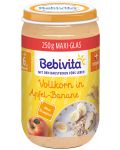 Био пълнозърнеста плодова каша Bebivita - Ябълка и банан, 250 g  - 1t