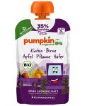 Био пюре Pumpkin Organics - Пауч с тиква, круша, слива и овесени ядки, 100 g - 1t