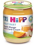Био плодово пюре Hipp Fruit Duet - Ябълка, манго и извара, 160 g - 1t