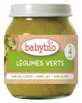Био Зеленчуково пюре Babybio - Зелени зеленчуци, 4 m+, 130 g - 1t