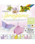 Блокче с цветни хартии за оригами Folia - Пролет - 1t