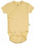 Боди с къс ръкав Bio Baby - Органичен памук, жълто - 1t