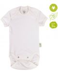 Боди с къс ръкав Bio Baby - органичен памук, 68 cm, 4-6 месеца, бяло - 2t