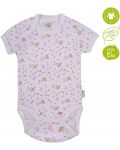 Боди Bio Baby - органичен памук, 74 cm, 6-9 месеца, розово-бяло - 2t