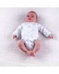 Боди Bio Baby - органичен памук, 68 cm, 4-6 месеца, бяло-синьо - 4t
