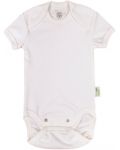 Боди с къс ръкав Bio Baby - органичен памук, 92 cm, 18-24 месеца, бяло - 1t