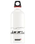 Бутилка за вода Sigg – Swiss Craft, 0.6 L, бяла - 1t