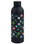 Бутилка за вода Uwear - Minecraft Icon Black, 500 ml - 1t