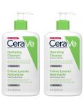 CeraVe Комплект - Хидратиращ измиващ крем за лице и тяло, 2 x 473 ml - 1t