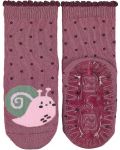 Чорапи със силиконова подметка Sterntaler - С охлювче, 23/24 размер, розови - 1t