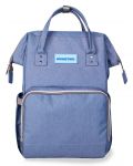 Чанта за бебешки принадлежности 2 в 1 KikkaBoo - Siena, светло синя - 2t