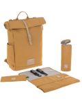 Чанта за бебешка количка с аксесоари Lassig - Rolltop, Curry - 3t