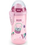 Чаша със сламка Nuk - Flexi Cup, розова, 12м+, 300 ml - 1t
