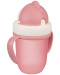 Чаша с Flip-top сламка Canpol babies - Matte Pastels,  210 ml, розова - 2t
