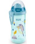Чаша със сламка Nuk - Flexi Cup, 12м+, 300 ml, синя  - 1t