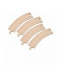 Дървен ЖП аксесоар Woody - Релси, обли, 4 броя x 17 cm - 1t