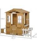 Дървена детска къща Ginger Home - Бяло-синя - 10t