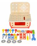Дървен комплект Tooky Toy - Работилница с инструменти - 6t