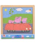 Дървен пъзел Eichhorn от 21 части - Peppa Pig, Автомобил - 1t