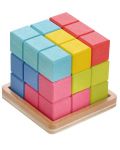 Дървена логическа игра Tini Toys - Подреди кубчето - 2t