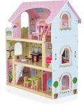 Дървена къща за кукли Moni Toys - Mila, с 16 аксесоара - 6t