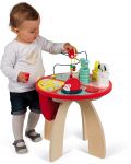 Дървена играчка Janod - Маса с 4 зони за игра, Горски бебета животни - 4t