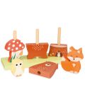 Дървена играчка за нанинзване Orange Tree Toys - Горски животни - 2t
