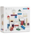 Дървен комплект Micki Pippi - Кубчета, 60 части - 2t