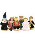 Дървена играчка Bigjigs - Замъкът на принцесата, с 6 кукли - 2t