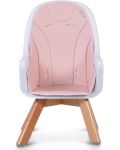 Дървено столче за хранене 2 в 1 Cangaroo - Hygge, розово - 9t