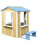 Дървена детска къща Ginger Home - Бяло-синя - 5t