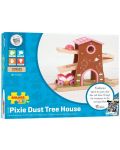 Дървена играчка Bigjigs  - Къща на дървото с релси - 5t