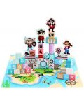 Дървени блокчета Raya Toys - Пирати, 99 части - 1t