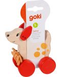 Дървена играчка за дърпане Goki - Куче - 1t
